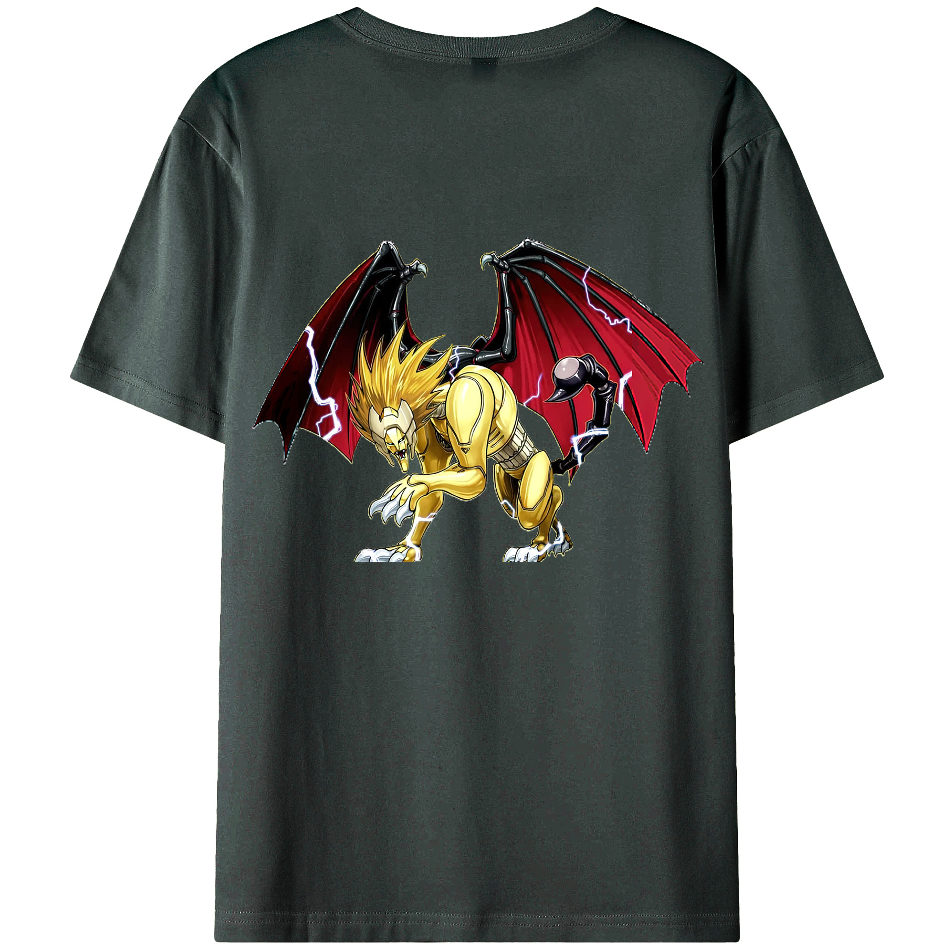 （画像用） 遊☆戯☆王 Yu-Gi-Oh! 綿100％ メンズ半袖Tシャツ（バックプリント） 通気性